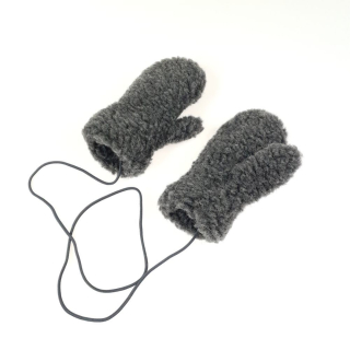 Alwero Wanten Gully Junior Handschoen 100% wol Grijs