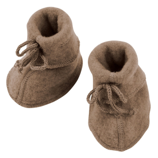 Engel natur slofjes wol fleece walnut