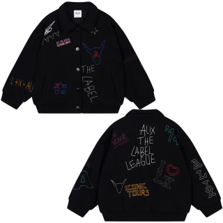 Alix Mini Jas Patches The Label Zwart