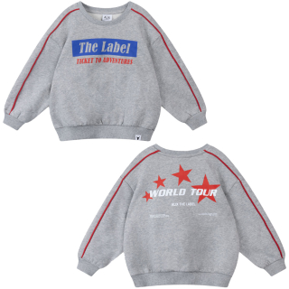 Alix Mini Sweater Grijs/Rood/Blauw Ticket To Adventures