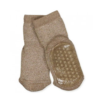 MP Denmark Anti slip sokken 10-79208-76 Brown Sienna - Glitter