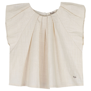 Baje Studio blouse beige plooien moire beige