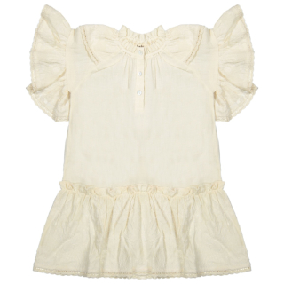 Baje Studio Jurk Creme Ruffle Nova Off White