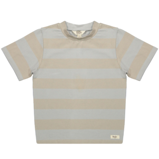 Baje Studio T-shirt Grijs/Bruin Strepen Covas Taupe Clay Striped