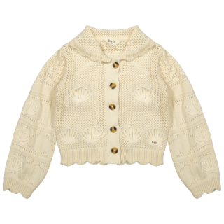 Baje Studio Vest Creme Schelpen Gehaakt Moon Creme Oat