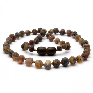 Barnsteen Ketting Donkerbruin Mat