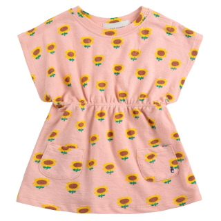 Bobo Choses Jurk Roze/Geel Zonnebloem