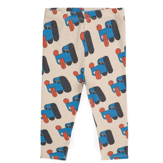 Bobo Choses Legging Beige/Blauw/Rood Hondjes