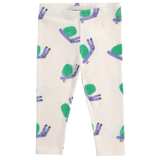 Bobo Choses Leggin Creme/Groen/Paars Slakken
