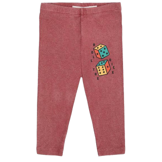 Bobo Choses Legging Rood/Bruin Dobbelstenen