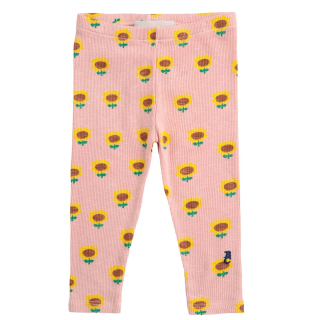 Bobo Choses Legging Roze/Geel Zonnebloem Baby