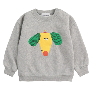 Bobo Choses Sweater Grijs/Groen/Geel Hond