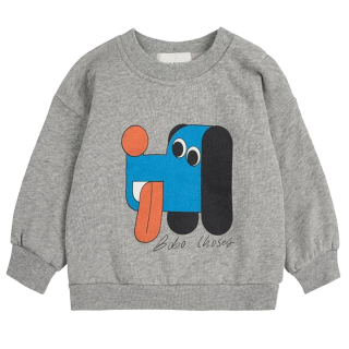 Bobo Choses Sweater Grijs Hond Baby