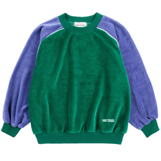 Bobo Choses Sweater Velours Groen Paars