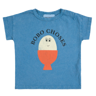 Bobo Choses T-shirt Blauw/Rood/Creme Ei Baby