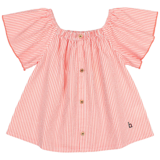 Buho Barcelona blouse roze/creme strepen coral