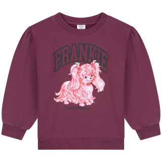 Call me Frankie Sweater Sally Hond Paars