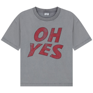 Call Me Frankie OH YES T-shirt grijs voorkant