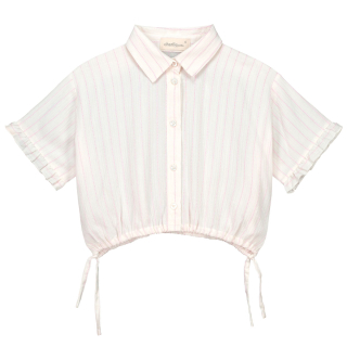 Charlie Petite Blouse Creme/Roze Strepenprint