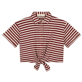Charlie Petite Blouse Rood/Creme Strepen