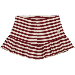 Charlie Petite Broek Rok Rood/Creme Strepen Ruffle