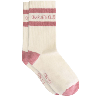 Charlie Petite Sok Creme/Roze Charlie's Club Luca voor de meiden
