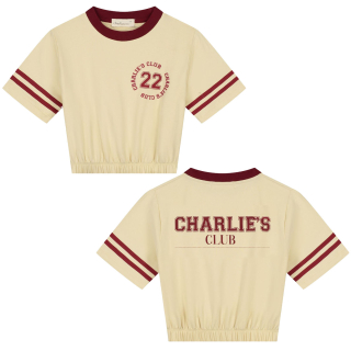 Charlie Petite T-shirt Creme/Rood Charlie's Club Lianne
