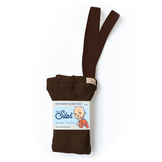 Silly Silas Footed  Cotton Tights Chocolate Brown