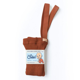 Silly Silas Footed  Cotton Tights Cinnamon