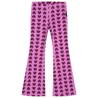 Daily Brat Flared Broek Hartjes Paars