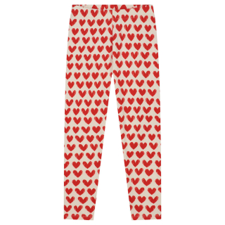 Daily Brat Legging Creme/Rood Hartjes