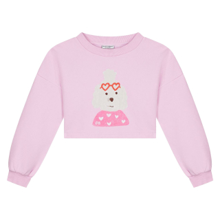 Daily Brat Sweater Roze Hond Cropped