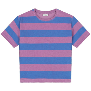Daily Brat T-shirt Blauw/Paars Strepen Badstof