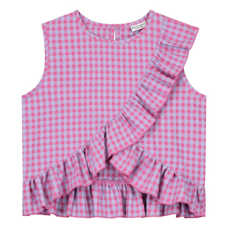 Daily Brat Top Paars/Roze Ruiten