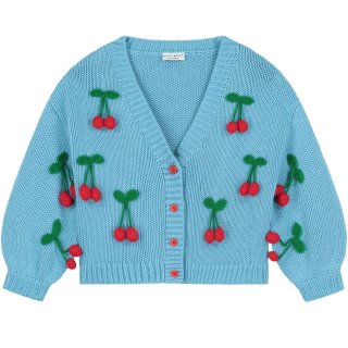 Daily Brat Vest Cherry Blauw