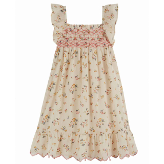 Emile et Ida Jurk Creme/Roze Bloemenprint