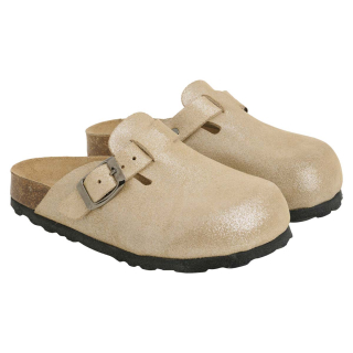 Enfant Slipper Beige Glitter