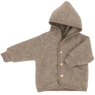 Engel natur Jas Bruin Wol fleece Walnut