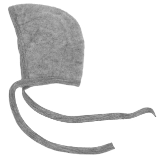 Engel Natur Strikmutsje Grijs Wol Fleece Grey Melange