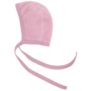 Engel Natur Strikmutsje  Wol Fleece Rosewood Melange Roze