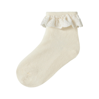 Lil Atelier sokken creme met kant ruches meisjes detail