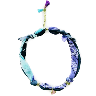 Feestbeest Bandana Ketting Blauw/Paars