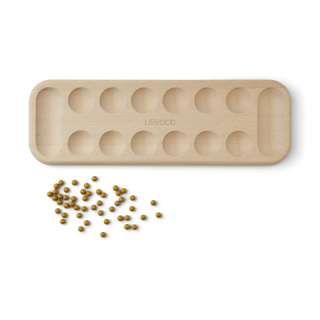 Liewood Taryn kalaha Natural/golden caramel mix HOUT MET BALLETJES - SPEL