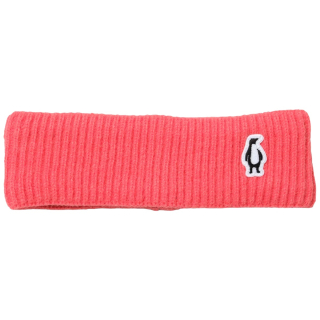 Gosoaky Baby Dragon Hoofdband Punch Pink met zachte ribgebreide buitenkant en zwarte fleecevoering.