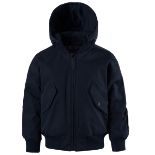 Gosoaky Tuna Turner technische bomber winterjas Sky Captain Blue met steekzakken en mouwzak