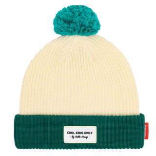 Hello Hossy Muts Groen/Creme Pom Block Hope
