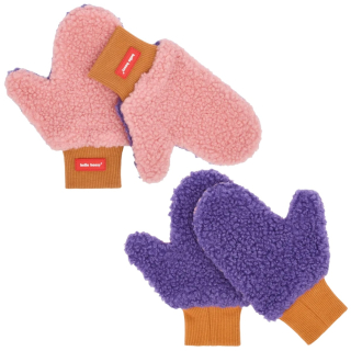 Hello Hossy Wanten Teddy Roze Paars Heaty Zoe