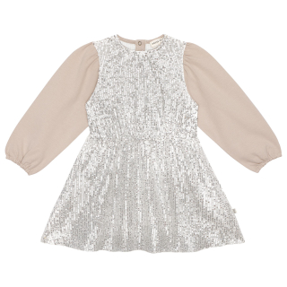 House Of Jamie Jurk Beige/Zilver Pailletten