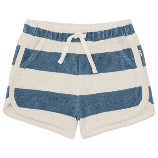 House Of Jamie Korte Broek Creme/Blauw Strepen Badstof