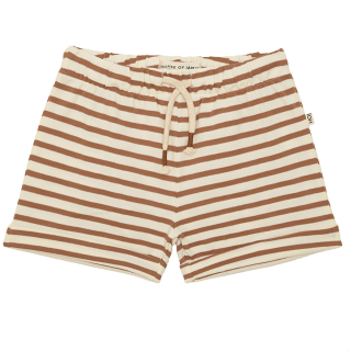 House Of Jamie Korte Broek Creme/Bruin Strepen